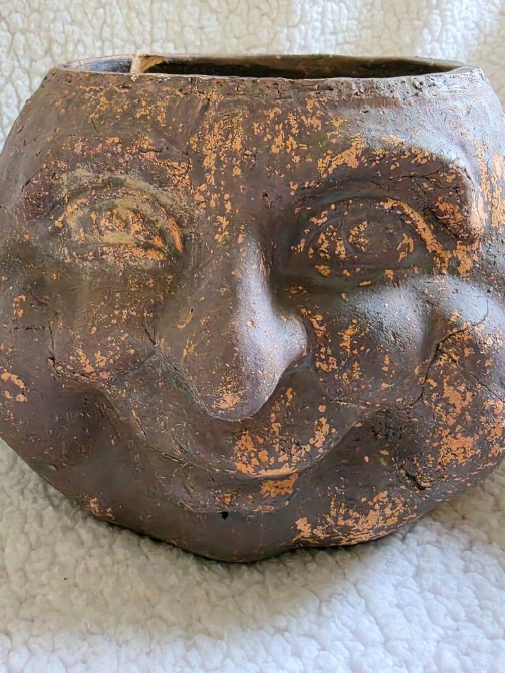 Folk Art Ugly Face Potter